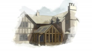 Design drawing by Shires Oak Buildings